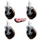 Service Caster 5'' High Temp Phenolic Swivel 7/16'' Grip Ring Stem Caster Set with Brake, 4PK SCC-GR20S514-PHRHT-TLB-716138-4 - alternate 4